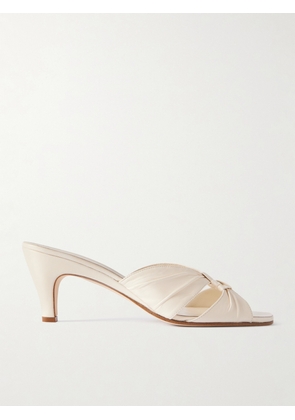 The Row - Knotted Leather Mules - White - IT35,IT37,IT37.5,IT38,IT38.5,IT39,IT39.5,IT40,IT40.5,IT41,IT41.5