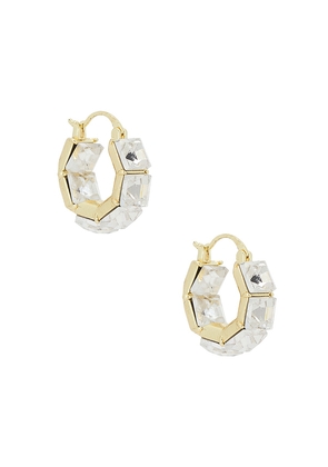 Amber Sceats Beau Earrings in Metallic Gold.