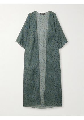 Cortana - Nina Printed Ramie Jacket - Green - small,medium,large