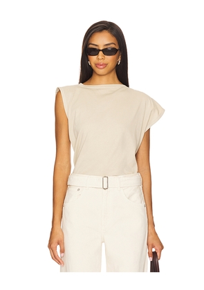 AGOLDE Beth Tee in Beige. Size L. Also in XS, S, M.