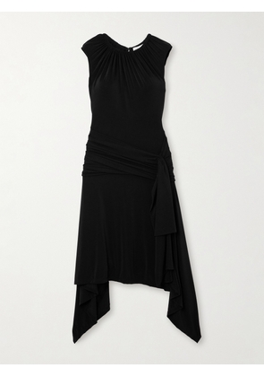AZ FACTORY - Helleborus Asymmetric Stretch-jersey Midi Dress - Black - FR 34,FR 36,FR 38,FR 40,FR 42
