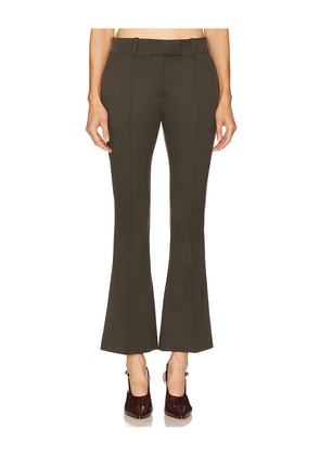 THE ATTICO Wool Long Pant in Brown. Size 36. Also in 38, 40, 42.