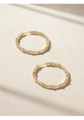 Ileana Makri - Cosmic Medium 18-karat Gold Diamond Hoop Earrings - One size