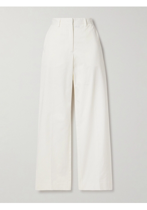 Matteau - Organic Cotton-blend Twill Straight-leg Pants - White - 1,2,3,4,5