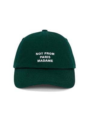 DrÃ´le De Monsieur Slogan Cap in Green.