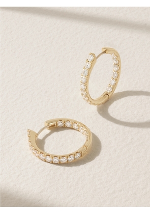 Melissa Kaye - Clara Medium 18-karat Gold Diamond Hoop Earrings - One size