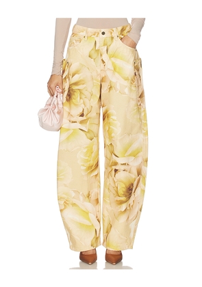 AFRM The Hr Chippy Barrel Pant in Beige. Size 24. Also in 25, 26, 27, 28, 29, 30.