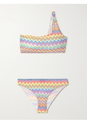 Missoni - One-shoulder Striped Crochet-knit Bikini - Multi - IT36,IT38,IT40,IT42,IT44,IT46,IT48