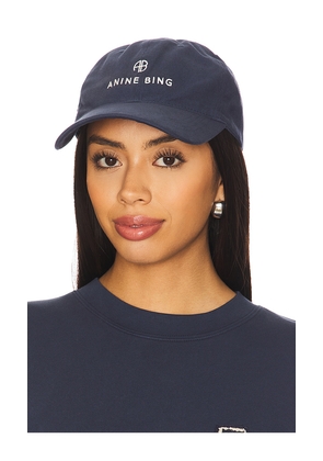 ANINE BING Jeremy Baseball Cap in Navy.
