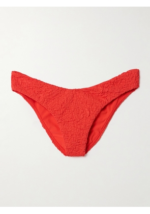 MARA HOFFMAN - Cece Recycled-popcorn Bikini Briefs - Red - x small,small,medium,large,x large