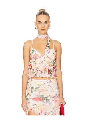 AFRM Gisela Clip Dot Top in Pink. Size 1X. Also in S, XS, M, L, XL.