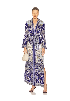 Alice + Olivia Chassidy Oversized Shirt Dress in Blue. Size L. Also in XS, S.