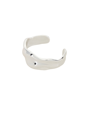 Ettika Ways Days Cuff in Metallic Silver.