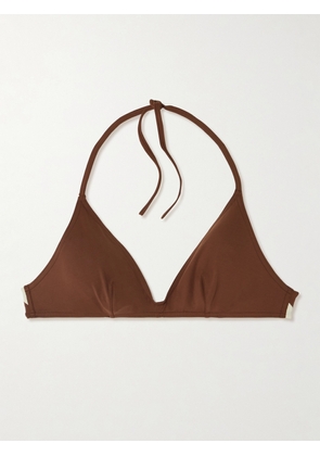 Eres - Cubisme Patchwork Triangle Bikini Top - Brown - FR 38,FR 40,FR 42,FR 44