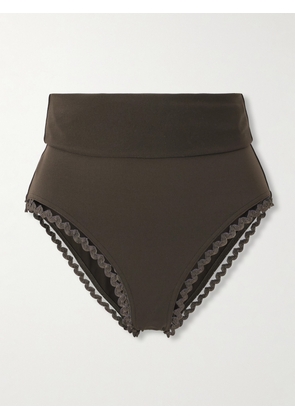 Eres - Fever Hit Ric Rac-trimmed Bikini Briefs - Gray - FR 38,FR 40,FR 42,FR 44