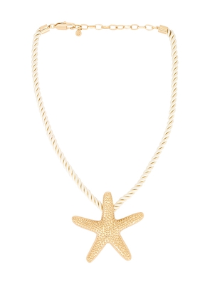 Ettika Starfish Statement Pendant Necklace in Metallic Gold.