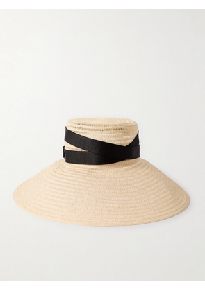 Eugenia Kim - Mirabel Grosgrain-trimmed Straw Sunhat - Neutrals - One size