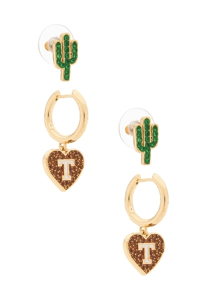 BaubleBar University Of Texas At Austin Earring Set Of 2 in Metallic Gold.