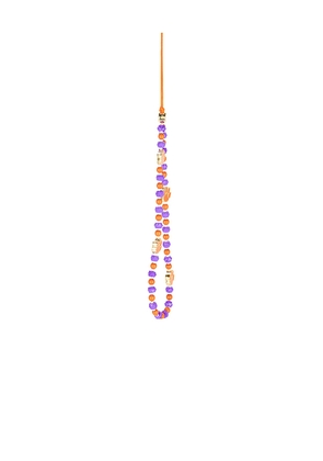 BaubleBar Clemson University Beaded Phone Charm in Purple,Pink.