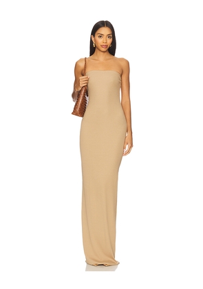 Eterne Tube Maxi Dress in Nude. Size L. Also in XS, S, M, XL.