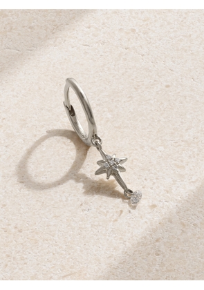 Persée - North Star 18-karat White Gold Diamond Single Hoop Earring - One size