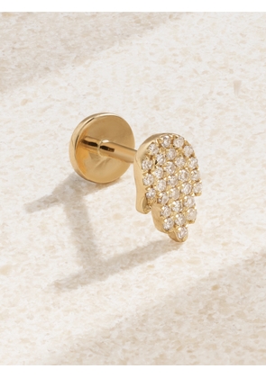Persée - Hand Of Fatima 18-karat Gold Diamond Single Earring - One size