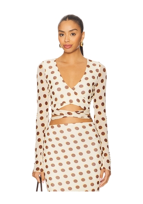 AFRM Halsey Top in Cream. Size 1X. Also in XS, M, L, XL, XXL, 3X.