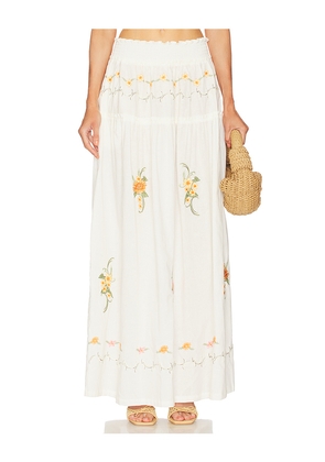 Agua Bendita x REVOLVE Jenna Maxi Skirt in Ivory. Size L. Also in S, M.