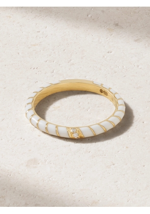 Yvonne Léon - 9-karat Gold, Diamond And Enamel Ring - 5,5 1/2,6,6 1/2,7,8