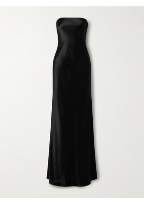 Salon 1884 - + Net Sustain Linea Strapless Silk-satin Gown - Black - FR 34,FR 36,FR 38,FR 40,FR 42,FR 44
