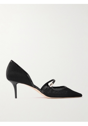 Jimmy Choo - Carolyn 60 Studded Patent Leather-trimmed Mesh Pumps - Black - IT36,IT37,IT37.5,IT38,IT38.5,IT39,IT39.5,IT40,IT40.5,IT41,IT42