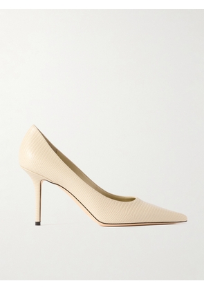 Jimmy Choo - Love 85 Lizard-effect Leather Point-toe Pumps - Cream - IT36,IT36.5,IT37,IT37.5,IT38,IT38.5,IT39,IT39.5,IT40,IT40.5,IT41,IT42