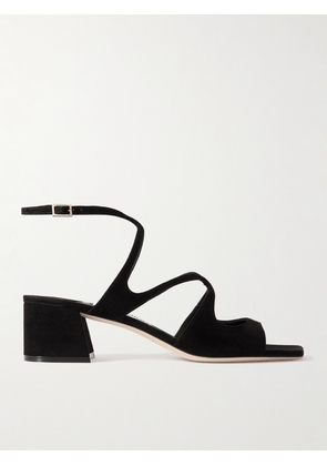 Jimmy Choo - Azilia 45 Suede Sandals - Black - IT34,IT35,IT35.5,IT36,IT36.5,IT37,IT37.5,IT38,IT38.5,IT39,IT39.5,IT40,IT40.5,IT41,IT41.5,IT42,IT43