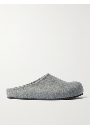 The Row - Hugo Wool And Cashmere-blend Slippers - Gray - IT35,IT35.5,IT36,IT36.5,IT37,IT37.5,IT38,IT38.5,IT39,IT39.5,IT40,IT40.5,IT41,IT41.5,IT42