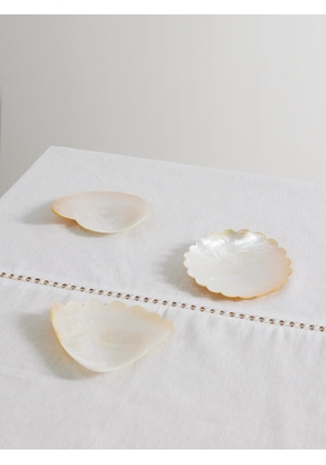 Gohar World - Set Of Three Mother-of-pearl Dishes - Off-white - One size