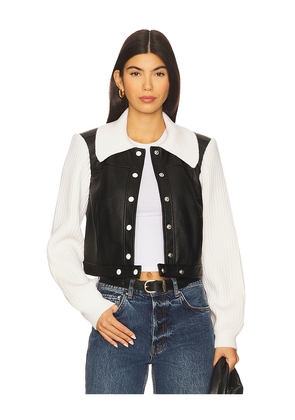 Cinq a Sept Ciara Jacket in Black,White. Size L. Also in XS, M.