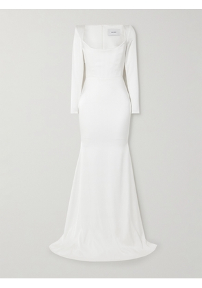 Alex Perry - Satin-crepe Gown - White - UK 4,UK 6,UK 8,UK 10,UK 12,UK 14