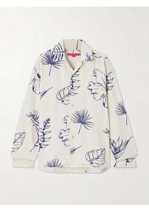 The Elder Statesman - Printed Cotton And Silk-blend Shirt - White - x small,small,medium,large