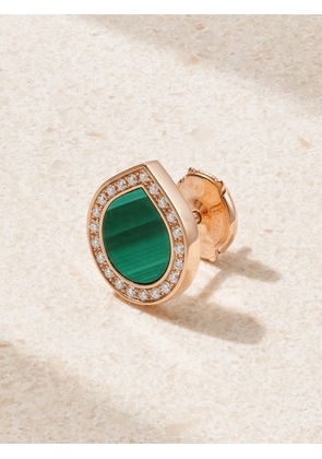 Repossi - Antifer 18-karat Rose Gold, Malachite And Diamond Single Earring - Green - One size