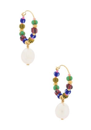 ANNI LU Magic Moments Hoop Earrings in Brown.