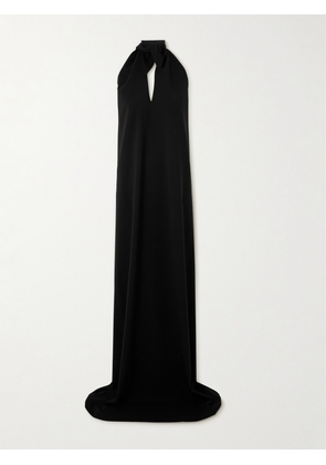 Marie Adam-Leenaerdt - Cutout Wool Halterneck Maxi Dress - Black - FR 34,FR 36,FR 38,FR 40,FR 42