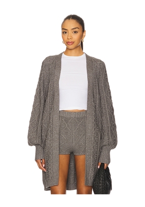AFRM Bartow Knit Cardigan in Grey. Size L. Also in M, XL.