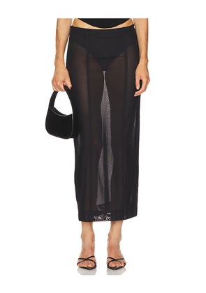 Camila Coelho Graciela Skirt in Black. Size L. Also in M, S, XL, XS, XXS.