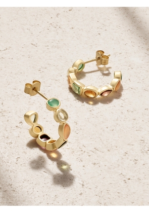 Pippa Small - 18-karat Gold Multi-stone Hoop Earrings - One size