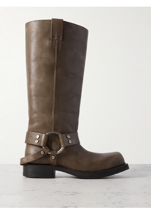 Acne Studios - Embellished Leather Boots - Brown - IT35,IT36,IT37,IT38,IT39,IT40,IT41