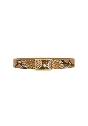 B-Low the Belt Milla Python Belt in Tan. Size L. Also in M, S.