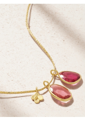 Pippa Small - 18-karat Gold Tourmaline Necklace - Pink - One size