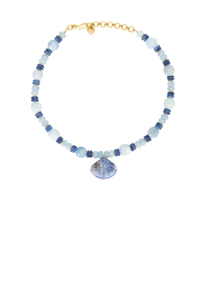 Brinker + Eliza Mist Necklace in Blue.