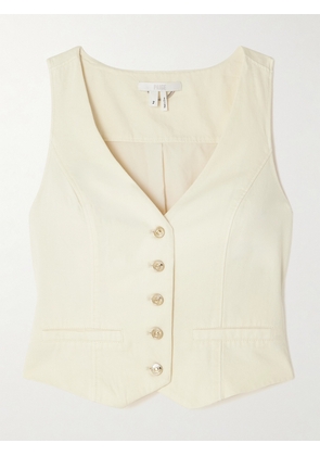 PAIGE - Antonella Denim Vest - White - US0,US2,US4,US6,US8,US10,US12,US14