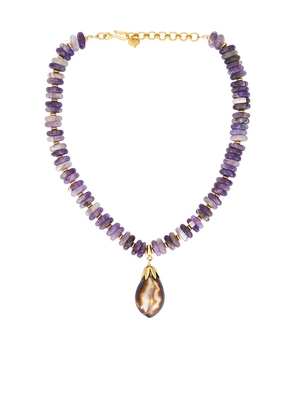 Brinker + Eliza Penelope Necklace in Purple.